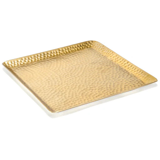 Square Tray Hammered Gold