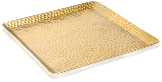 Square Tray Hammered Gold